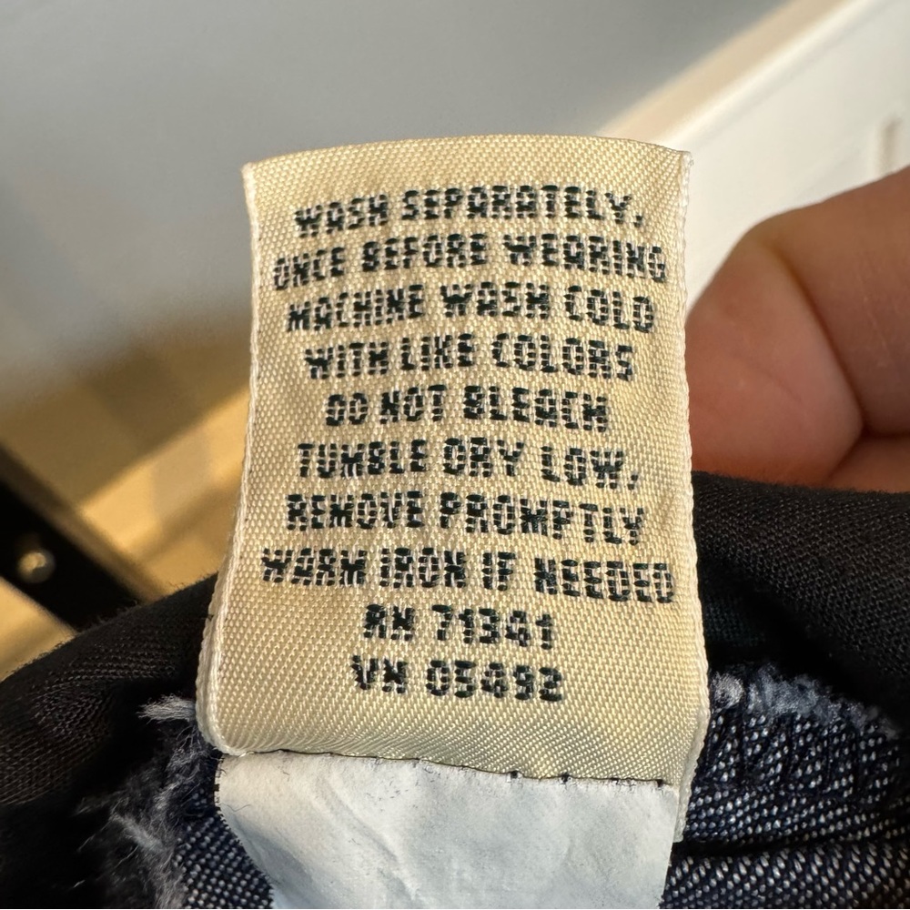 L.L.Bean Classic Fit High Rise Straight Leg Dark Wash Denim Pants 4 - Picture 11 of 12
